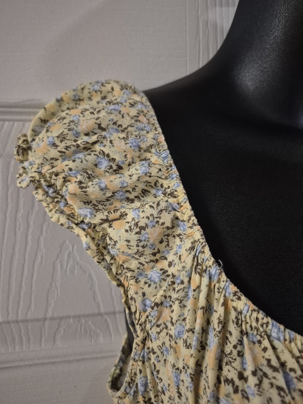 wild fable Yellow Floral Smocked Tiered Mini Dress - Picture 3 of 6